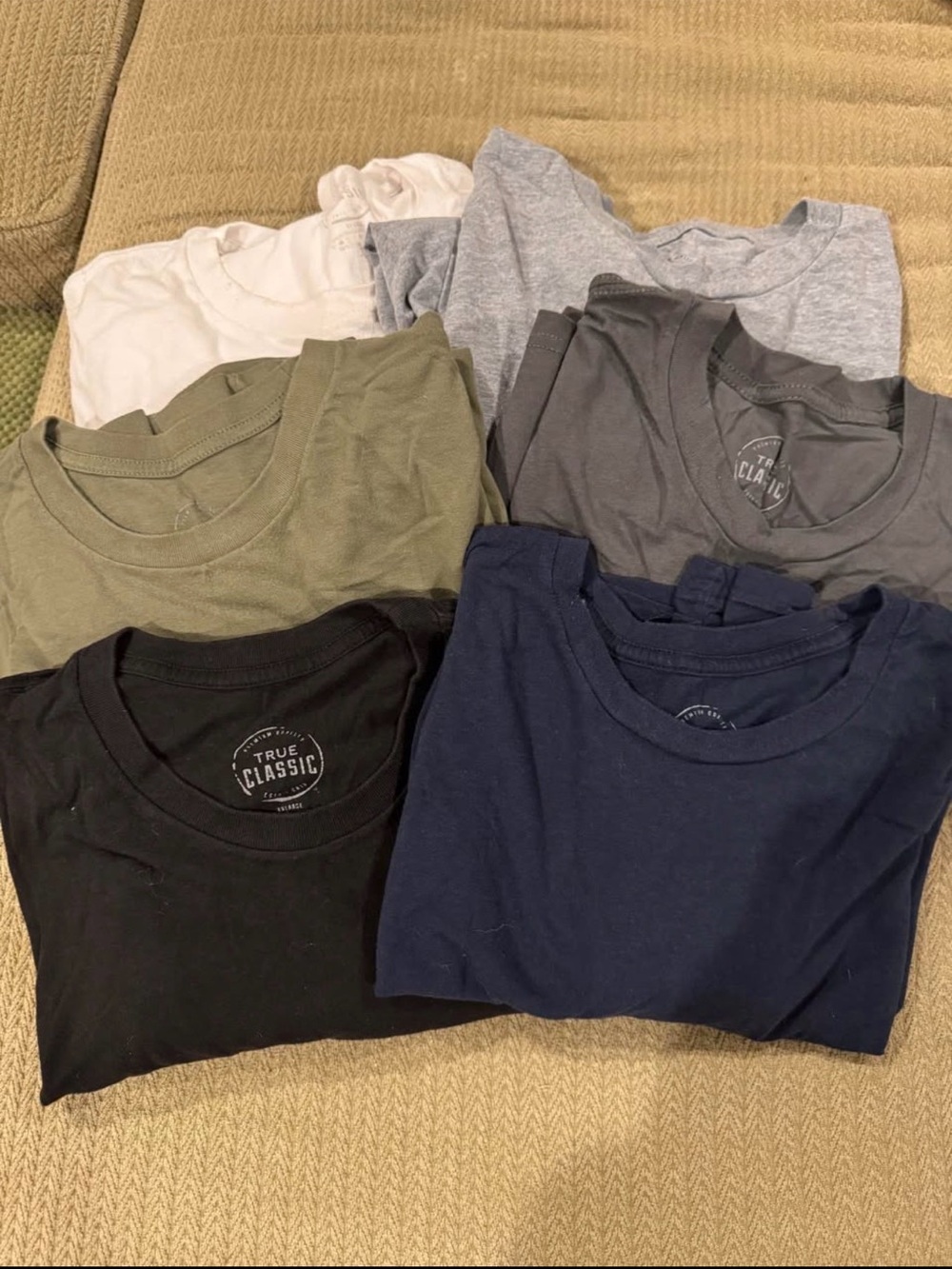 True Classic Men's Long Sleeve XXL T-Shirts - Lot of 6 Crew Neck Sz XXL